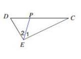 HELP ASAP LAST DAY in the diagram PE is an angle bisector. m∠CED = 96°. Find m∠1. m-example-1