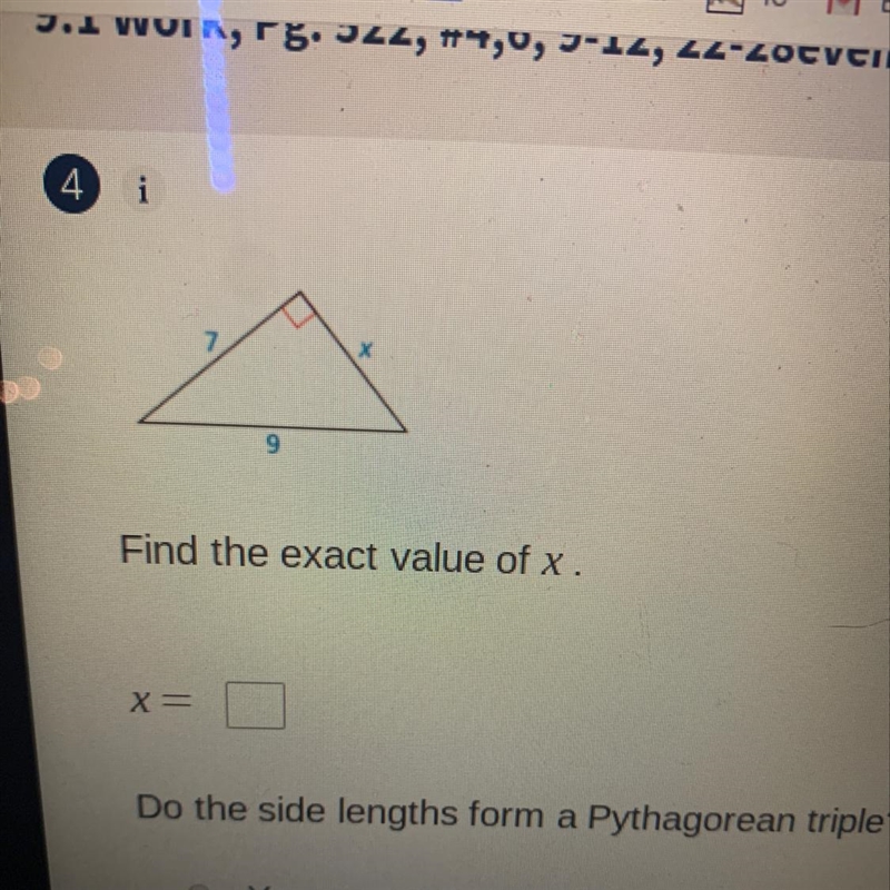 #4 - find the exact value of x-example-1