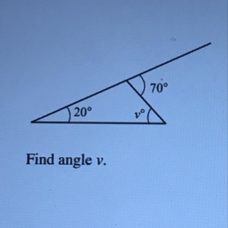 Find angle V and explain why-example-1