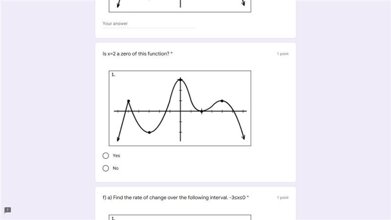 Is x=2 a zero of this function? Yes or No?-example-1