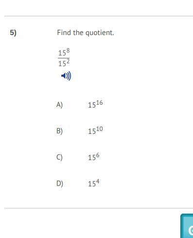 Find the quotient. 158 152 A) 1516 B) 1510 C) 156 D) 154-example-1