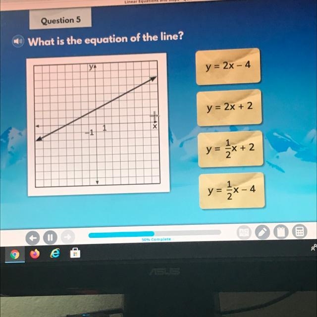 What is the equation of the line-example-1