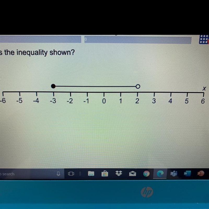 What is the inequality shown?-example-1