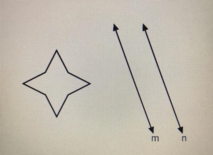 The figure is reflected across line m and then across line n. What is the resulting-example-1