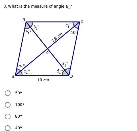 What is the measure of angle a1? --> This was difficult for me. Is there anybody-example-1