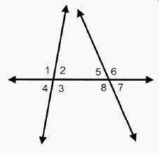 NEED ANSWER ASAP In the diagram, the measure of angle 3 is 105°. Which angle must-example-1