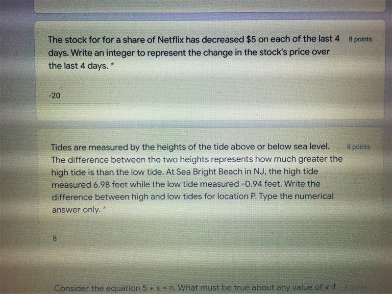 Plz help quick this is due in 10 mins! Are they right? Questions are below!-example-1