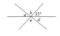 Use the figure to find a+b+d + e A. 330° B. 325° C. 290° D. 300°-example-1