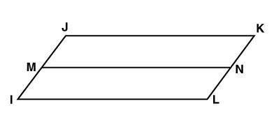 Given the figure below is a special type of trapezoid with MN as the median, which-example-1