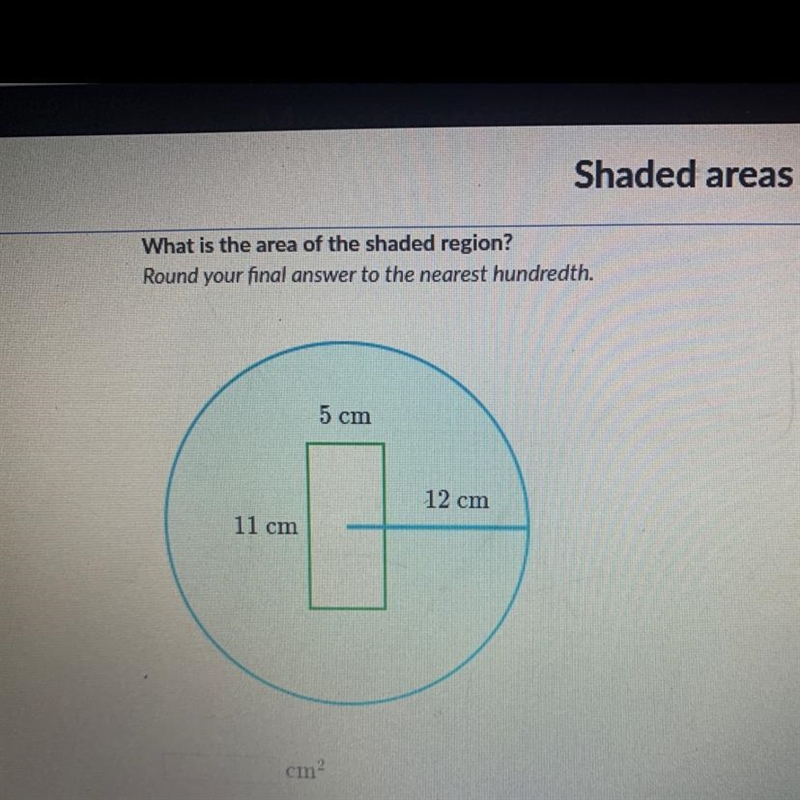 What is the area of the shaded region-example-1