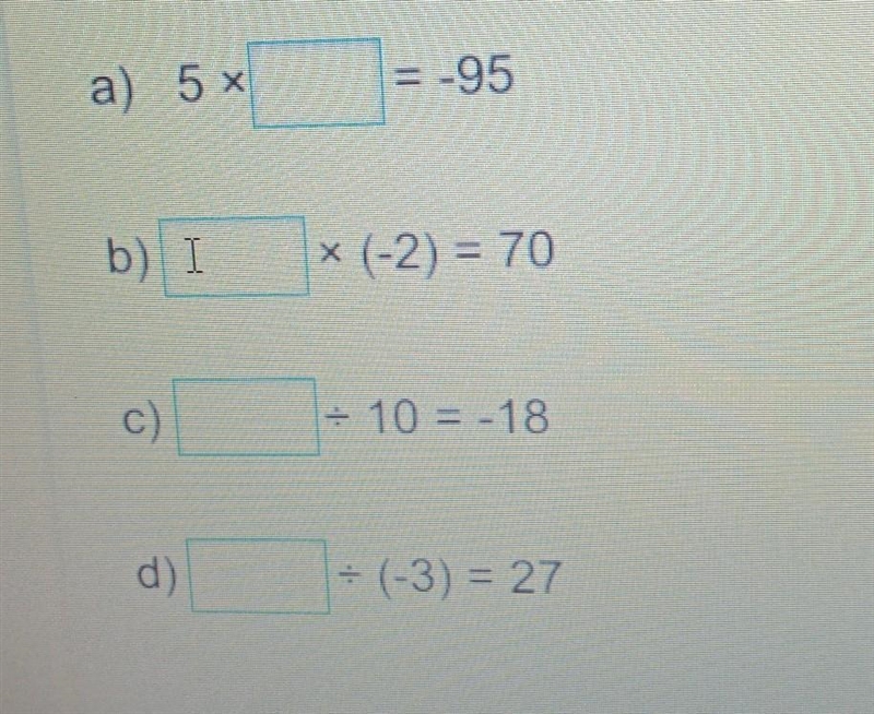 Work out the missing numbers: ​-example-1