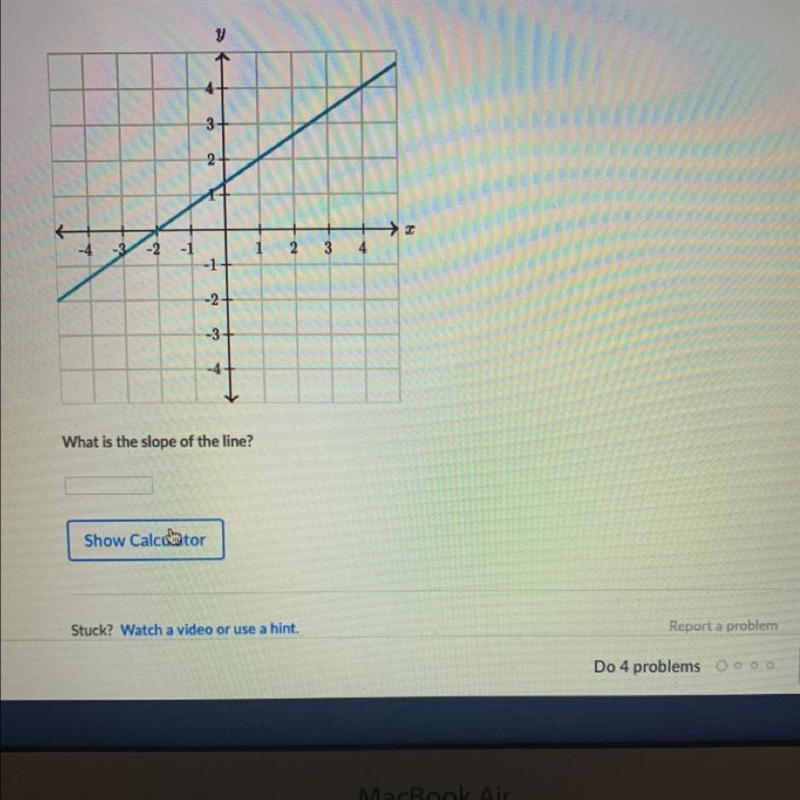 Help me what is the slope of the line-example-1