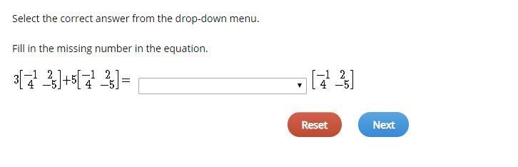 Select the correct answer from the drop-down menu. Fill in the missing number in the-example-1