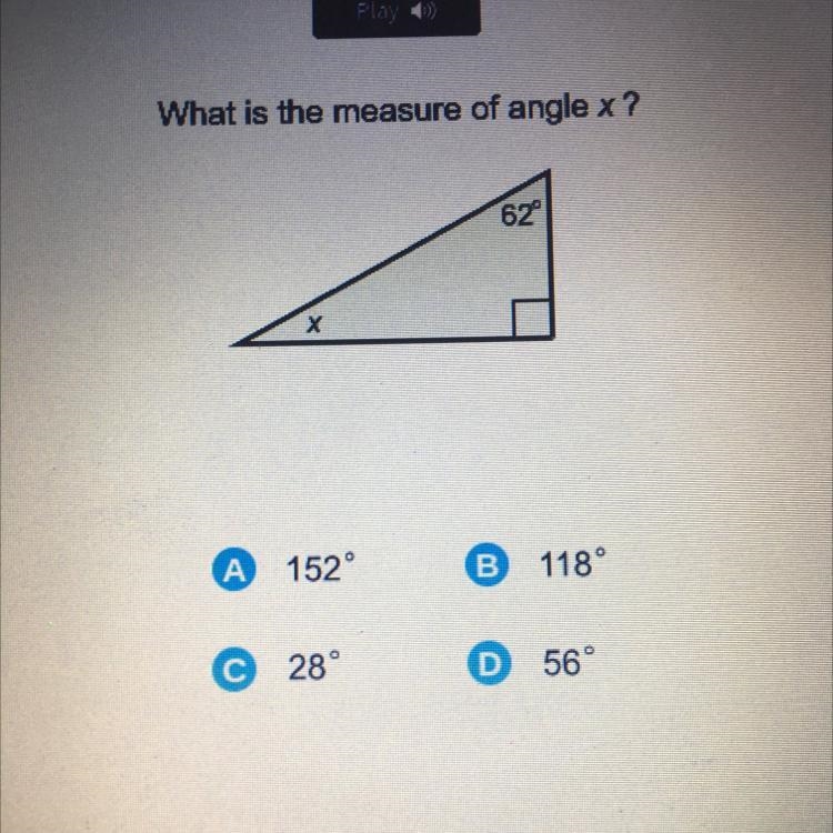 What is the measure of angle x?-example-1