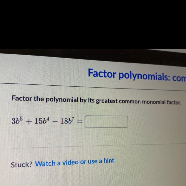 Factor the polynomial by its greatest common monomial factor. 365 + 1564 - 1867-example-1