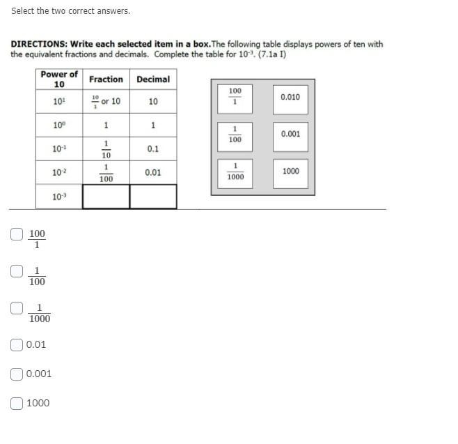 POWERS OF 10 PRACTICE 7TH GRADE-example-1