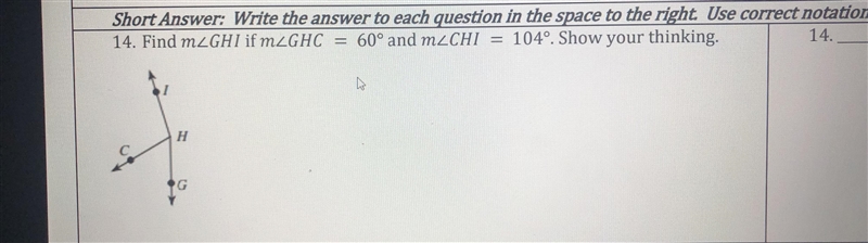 Find ∠ if ∠ = 60° and ∠ = 104°.-example-1