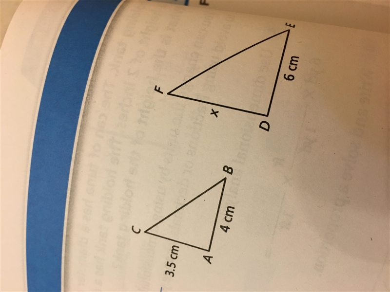 ΔABC ~ ΔDEF. What is the length DF?-example-1