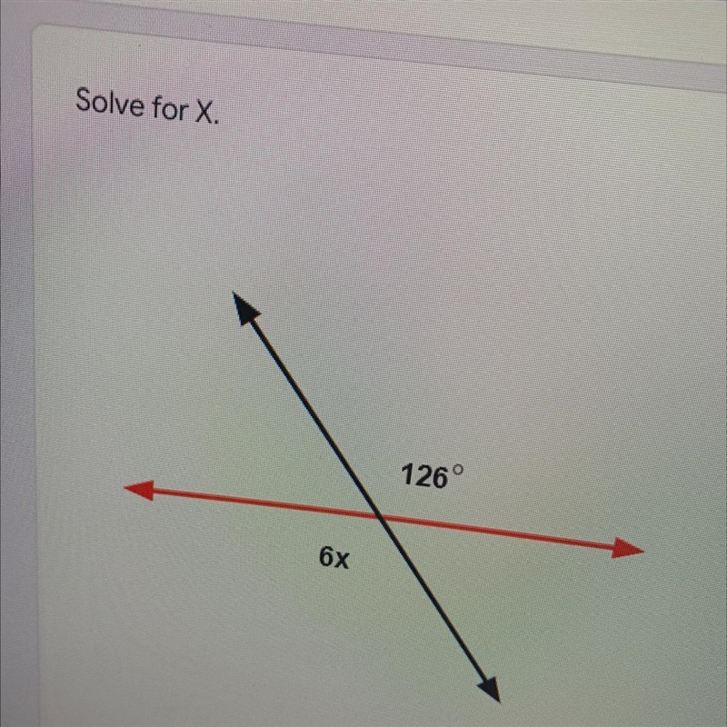 Solve for X. 126° 6x-example-1