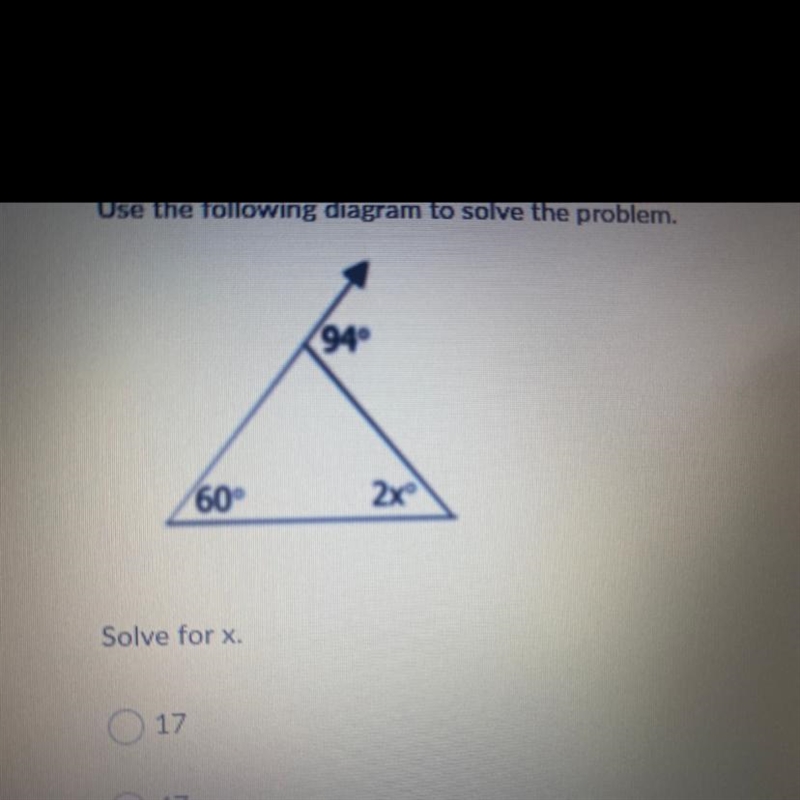 Solve for X 17 47 34 13-example-1