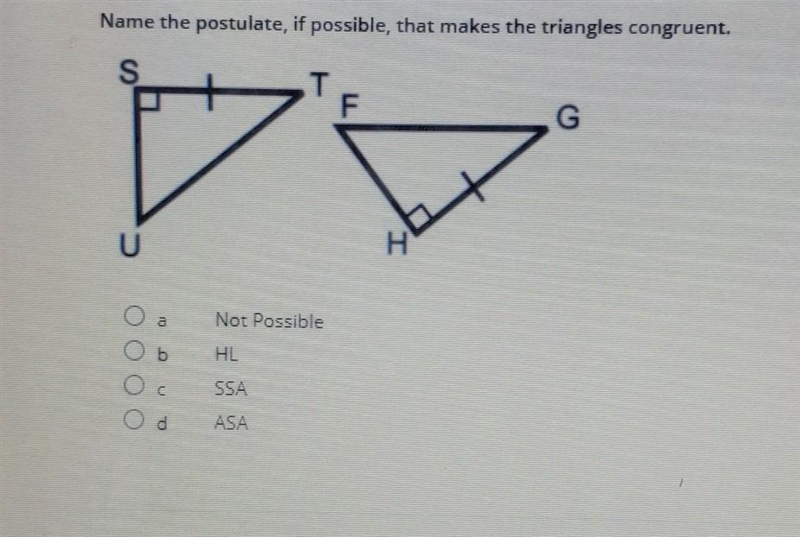 Triangle Congruence by ASA,AAS, and HL Practice​-example-1