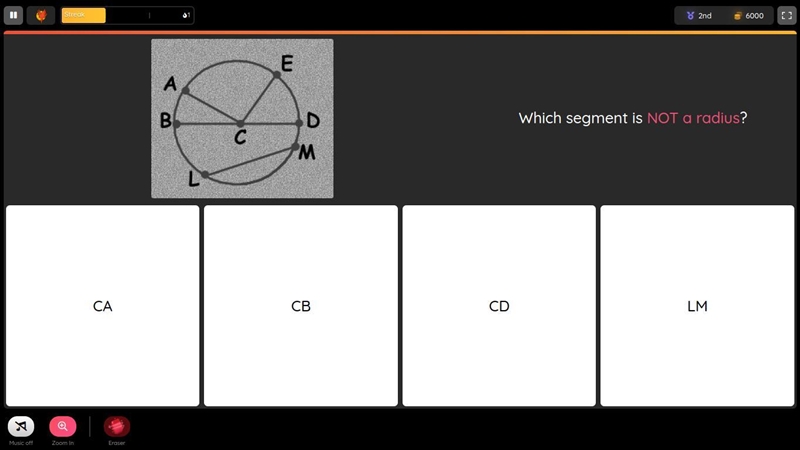 Which segment is NOT A RADIUS?????????????-example-1