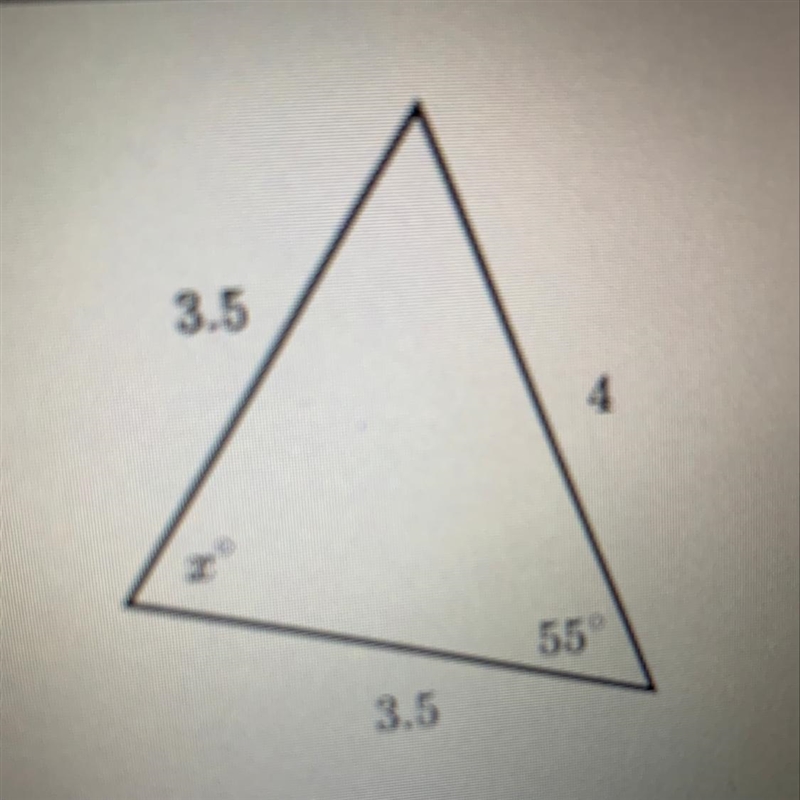 What’s the value of X in this triangle-example-1