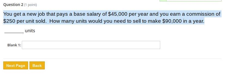 You get a new job that pays a base salary of $45,000 per year and you earn a commission-example-1