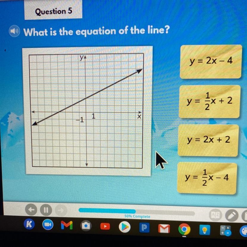 What is the equation of the line?-example-1