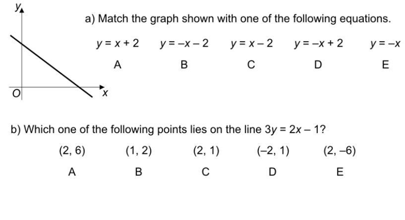 Match the graph shown with the following equation Answer a and b please-example-1