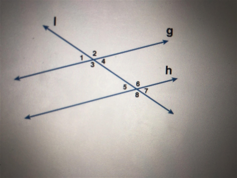 Which statement about the angles in the diagram must be true? A. ∠5 and ∠8 are congruent-example-1