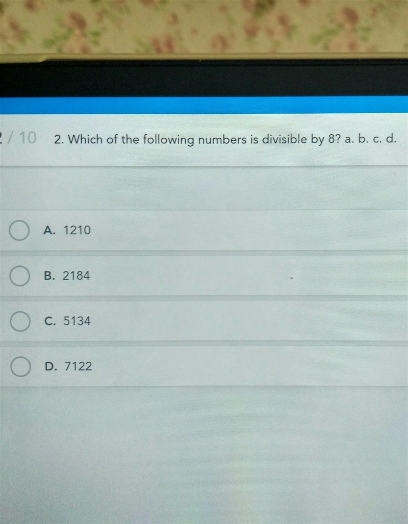 Which of the following number is divisible by 8?​-example-1