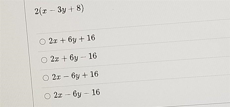 Clear parentheses and combine like terms:​-example-1