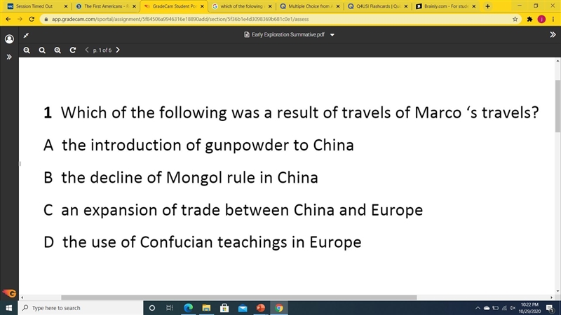 Please answer number 1 (about marco polo)-example-1