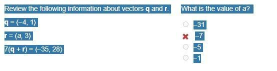 What is the value of a? –31 –7 –5 –1-example-1