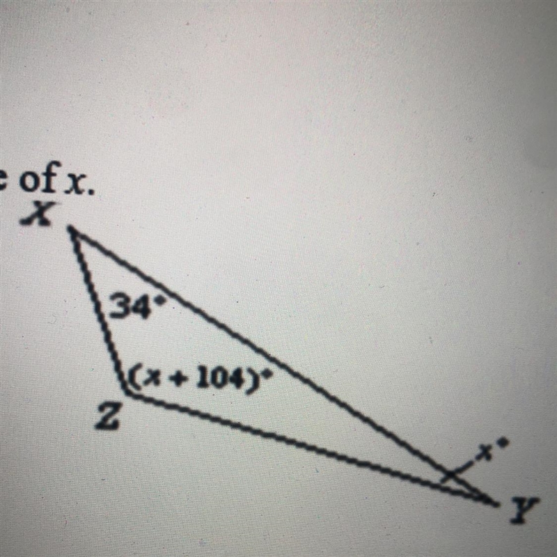 Please I need your help!! Find the value of x. A. 15° B. 17° C. 21° D. 35° E. 142°-example-1