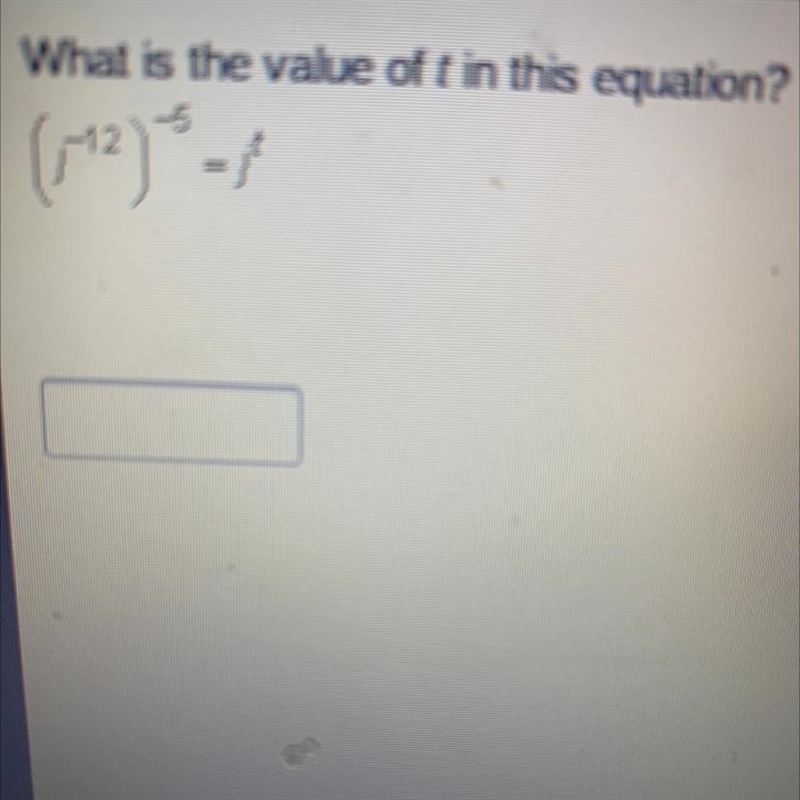 What is the value of t in this equation? ()--example-1