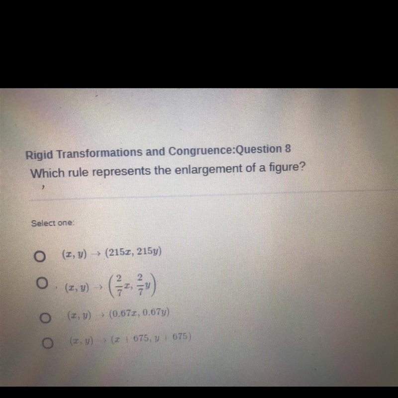 I need to know what rule represents the enlargement of a figure-example-1