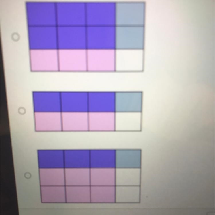 Here Which model represents the product of 3/4x1/3-example-1