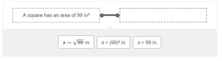 Please help! The area of a square can be found using the equation A = s², where A-example-1