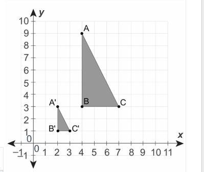 (Please answer before 5:15 P.M tonight) Triangle A′B′C′ is the image of triangle ABC-example-1