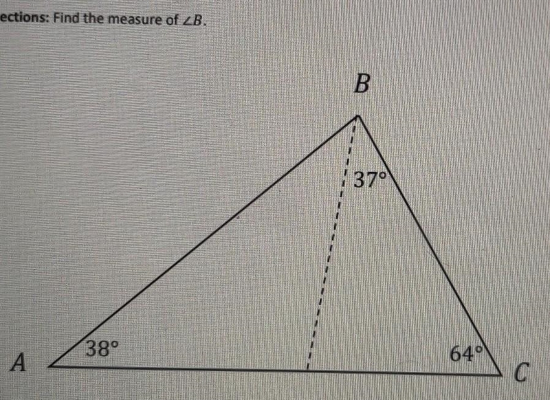 Find the measure of B​ The steps I look find the measure of B are: First,added___________.Then-example-1