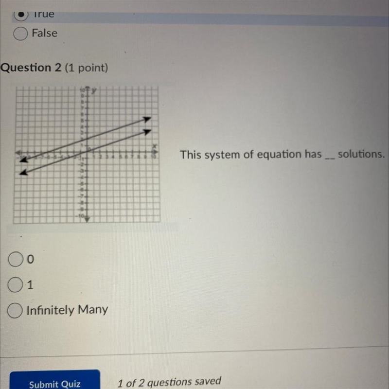 This system of equations has solutions 1. 0 2. 1 3. Infinitely many-example-1