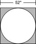 A circle is cut from a square piece of cloth, as shown: How many square inches of-example-1