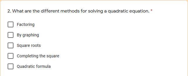 What are the different methods for solving a quadratic equation.-example-1