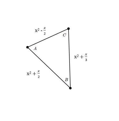 If x equals 6, what is the order of the angles from smallest to largest degree? A-example-1