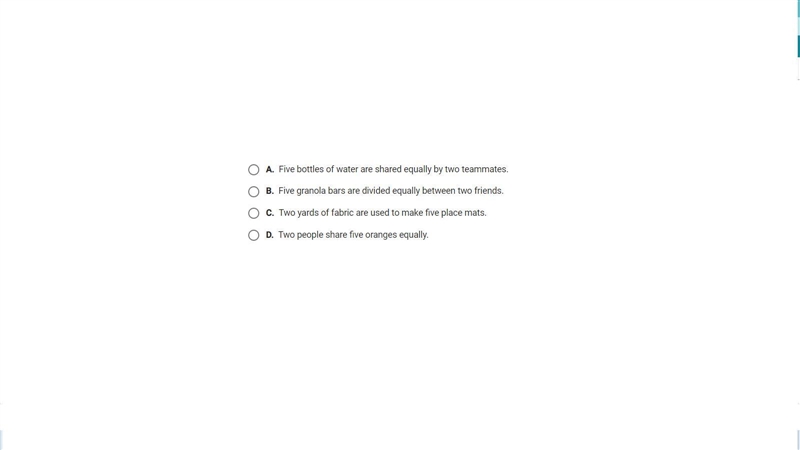 Which of the following scenario could be represented by 2/5?-example-1