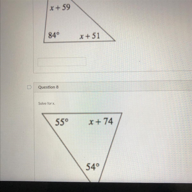 Solve for x for both of these plssss i need help-example-1