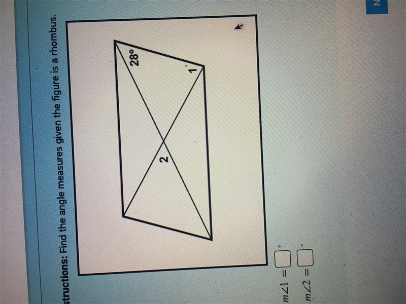 What are the angle measures given the figure is a rhombus??-example-1