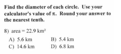 Find the diameter of each circle.-example-1